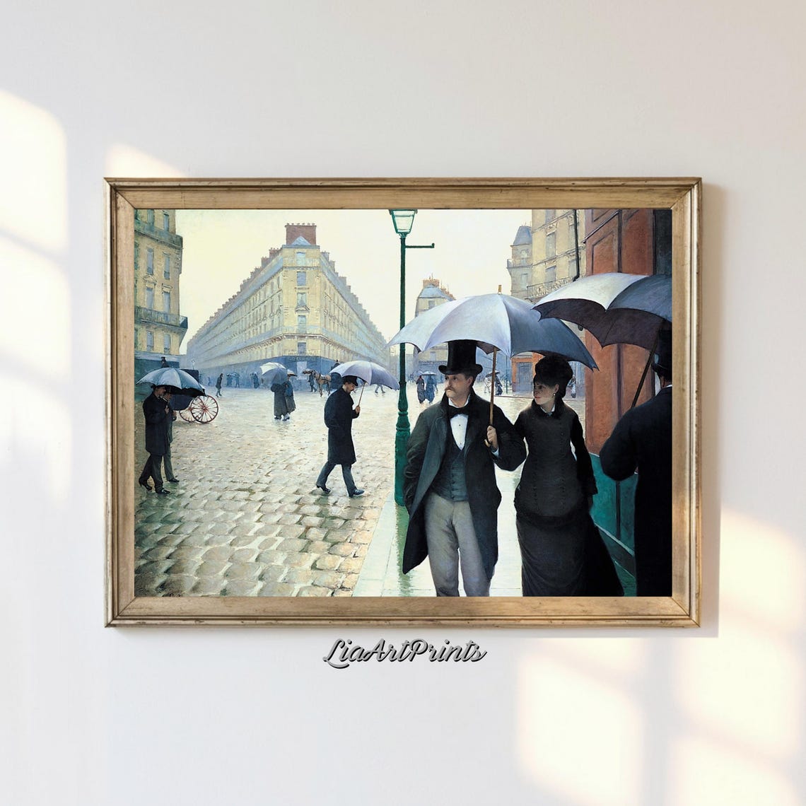 Gustave Caillebotte Paris Street Rainy Day Umbrellas Vintage Poster