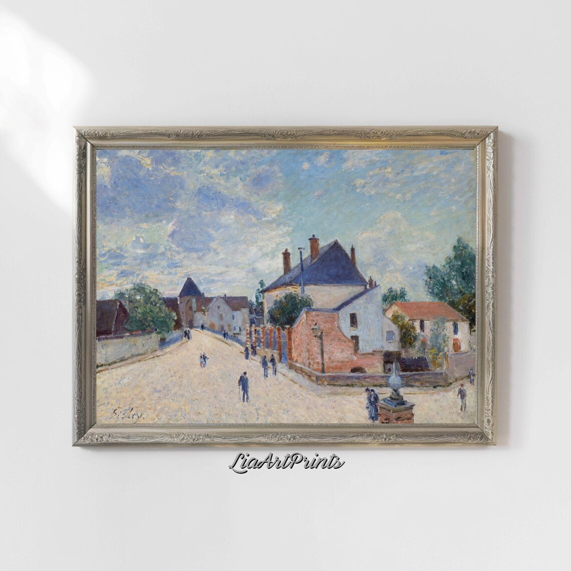 Sunny French Village Street Alfred Sisley Impressionist Town Poster - Image 4