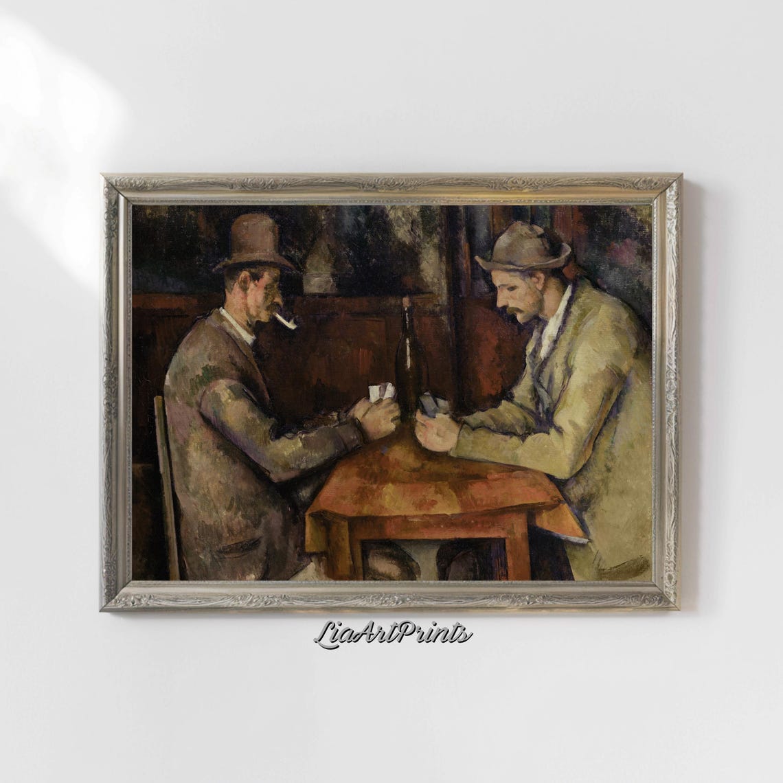 Paul Cezanne The Card Players Two Men Pipe Smoke Table Poster - Image 4