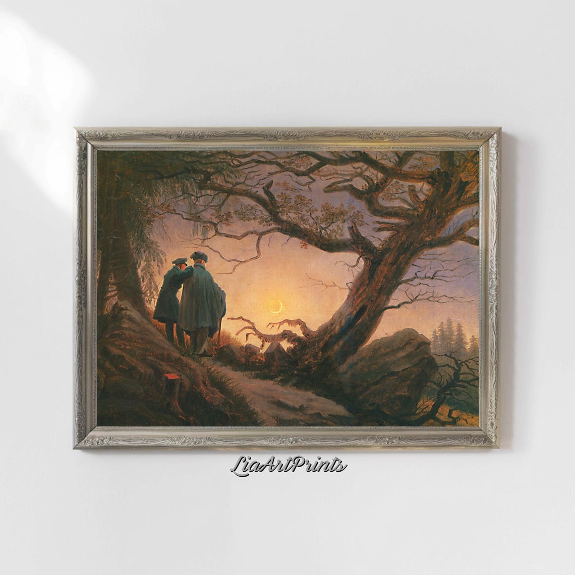 Caspar David Friedrich Two Men Contemplating the Moon Poster - Image 4