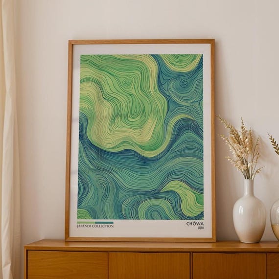 Sage Green Japandi Wall Art Wabi Sabi Decor Pdf Jpg