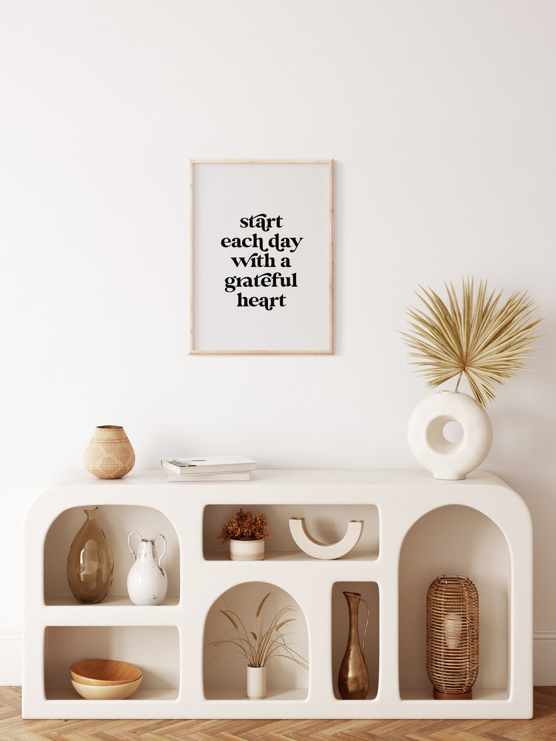 Start Each Day With a Grateful Heart Quote Poster for Home and Office - Image 2