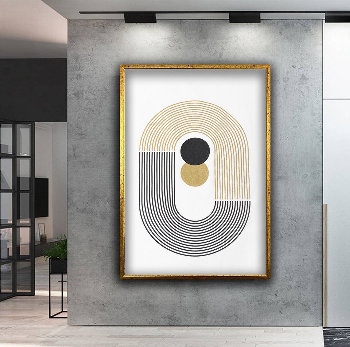 Mid Century Poster Geometric Wall Art Design Boho Wall Decor Abstract Art Wall Bohemian Style Neutral Modern Wall Art - Image 4