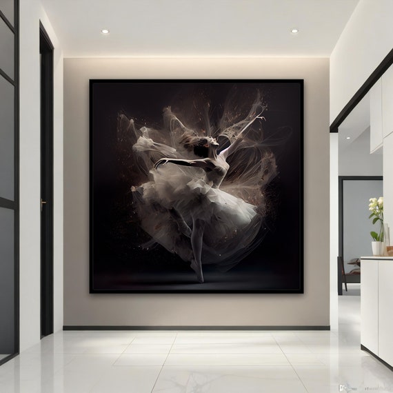 Ballerina Girl Painting Ballerina Print Art Beautiful Woman Dancer Wall Art Dance Painting Ballerina Print