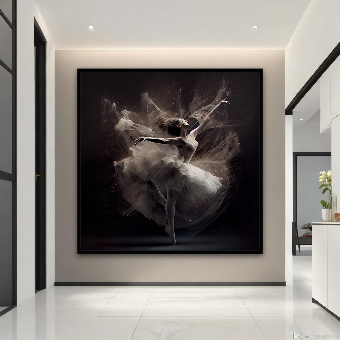 Ballerina Girl Painting Ballerina Print Art Beautiful Woman Dancer Wall Art Dance Painting Ballerina Print