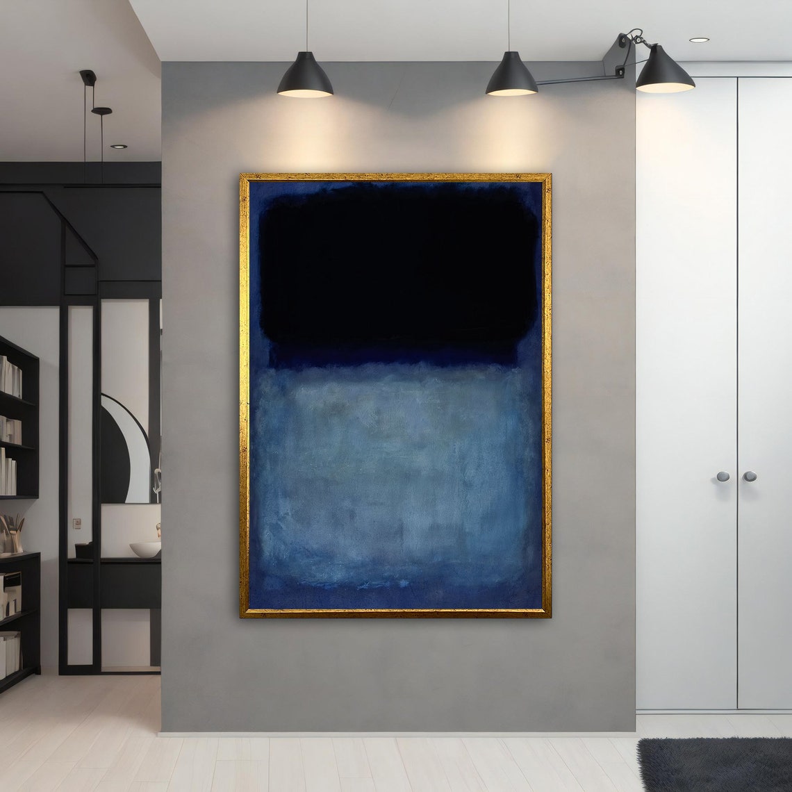 Mark Rothko Style Blue Color Field Abstract Minimalist Art Print