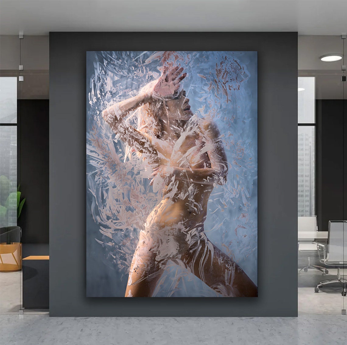 Silhouette Of Nude Woman Print Sexy Woman Art Erotic Woman Wall Art Wet Girl Art Print Sensual Woman Painting - Image 4