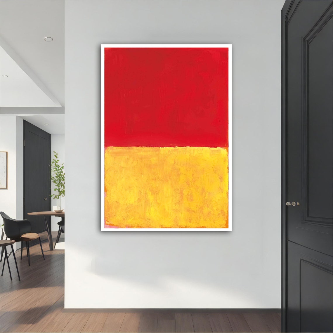 Rothko Style Red and Yellow Color Field Abstract Art Wall Poster - Image 5