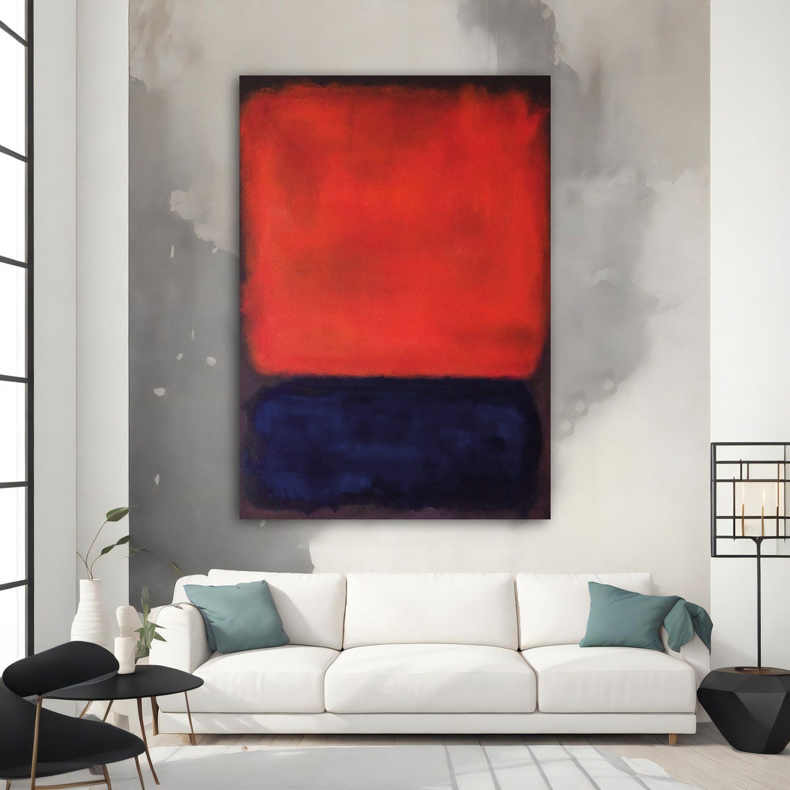 Mark Rothko Red And Blue Color Field Abstract Modern Art Poster - Image 5