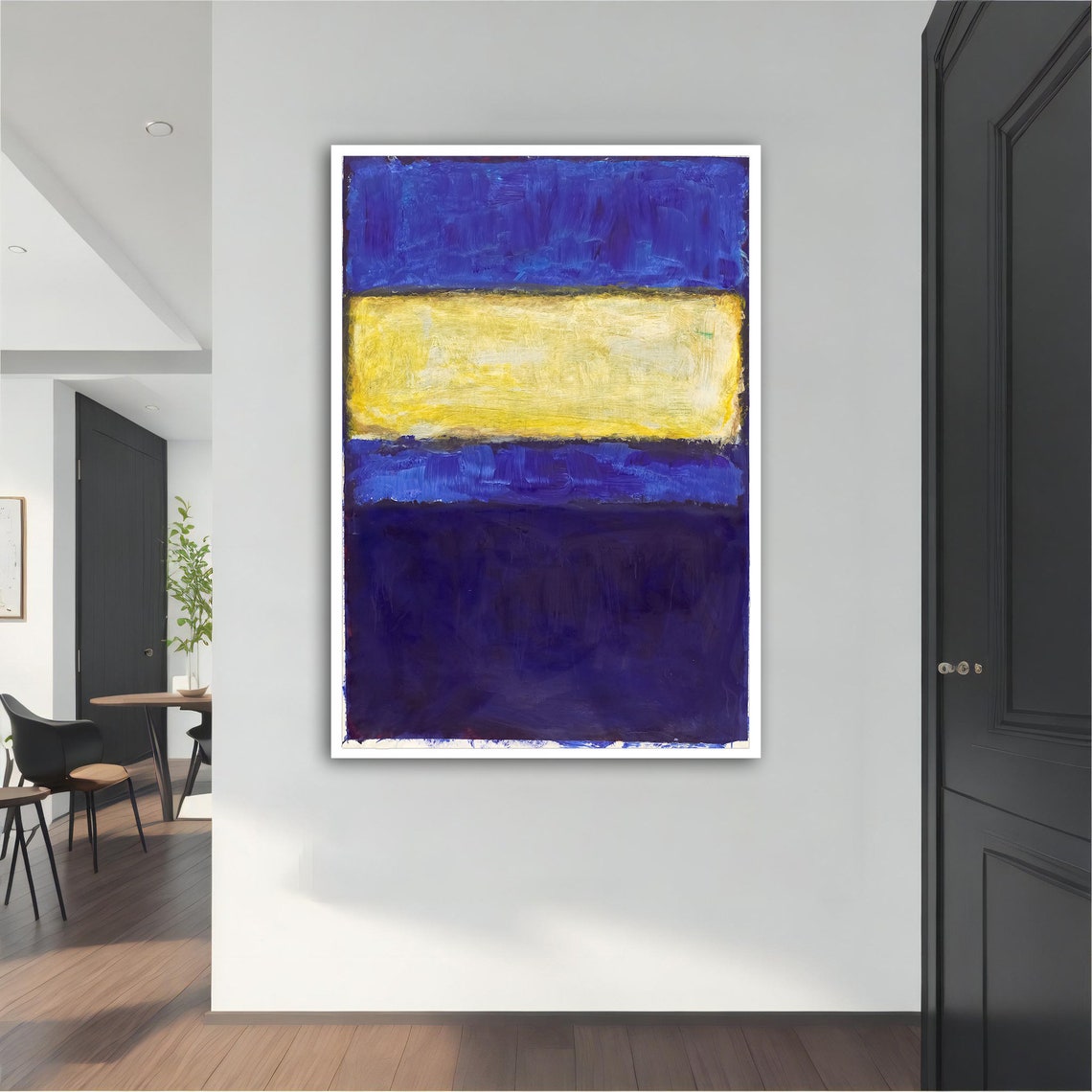 Rothko Style Blue and Yellow Color Field Bold Abstract Art Poster - Image 5