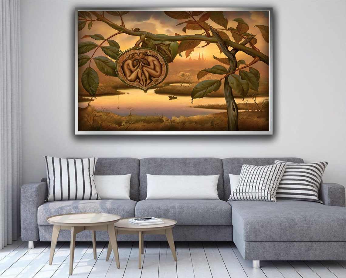 Walnut Of Eden By Vladimir Kush Vladimir Kush Surrealism Art Vladimir Kush Poster Vladimir Kush Surrealist Painting - Image 2