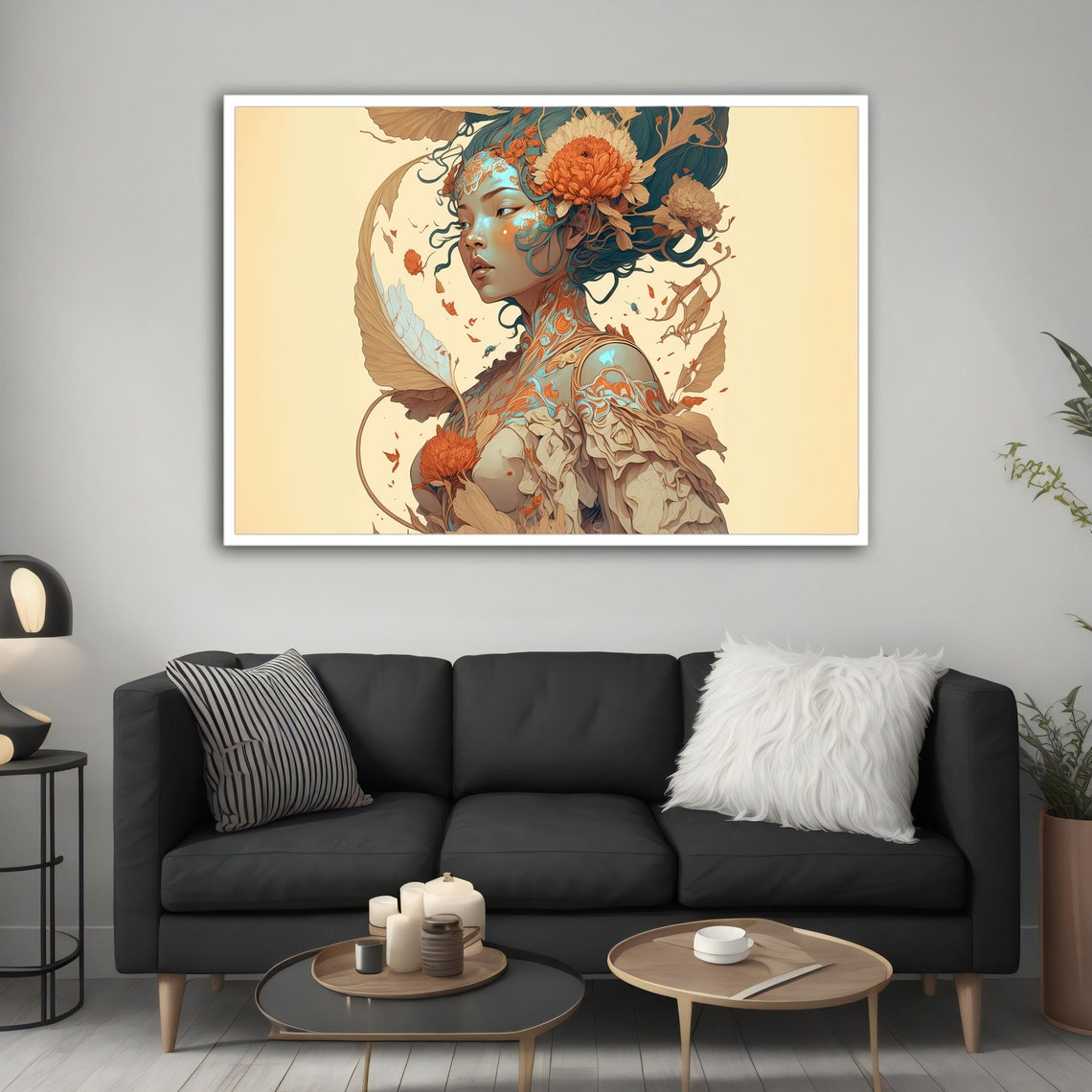 Asian Woman Modern Wall Art Asian Woman Asian Wall Art Asian Woman Ethnic Asian Woman Print - Image 3