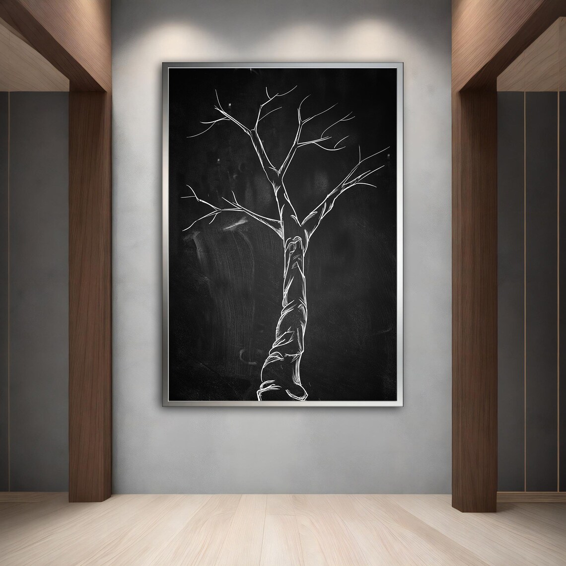 Black Tree Modern Abstract Art Print - Image 3