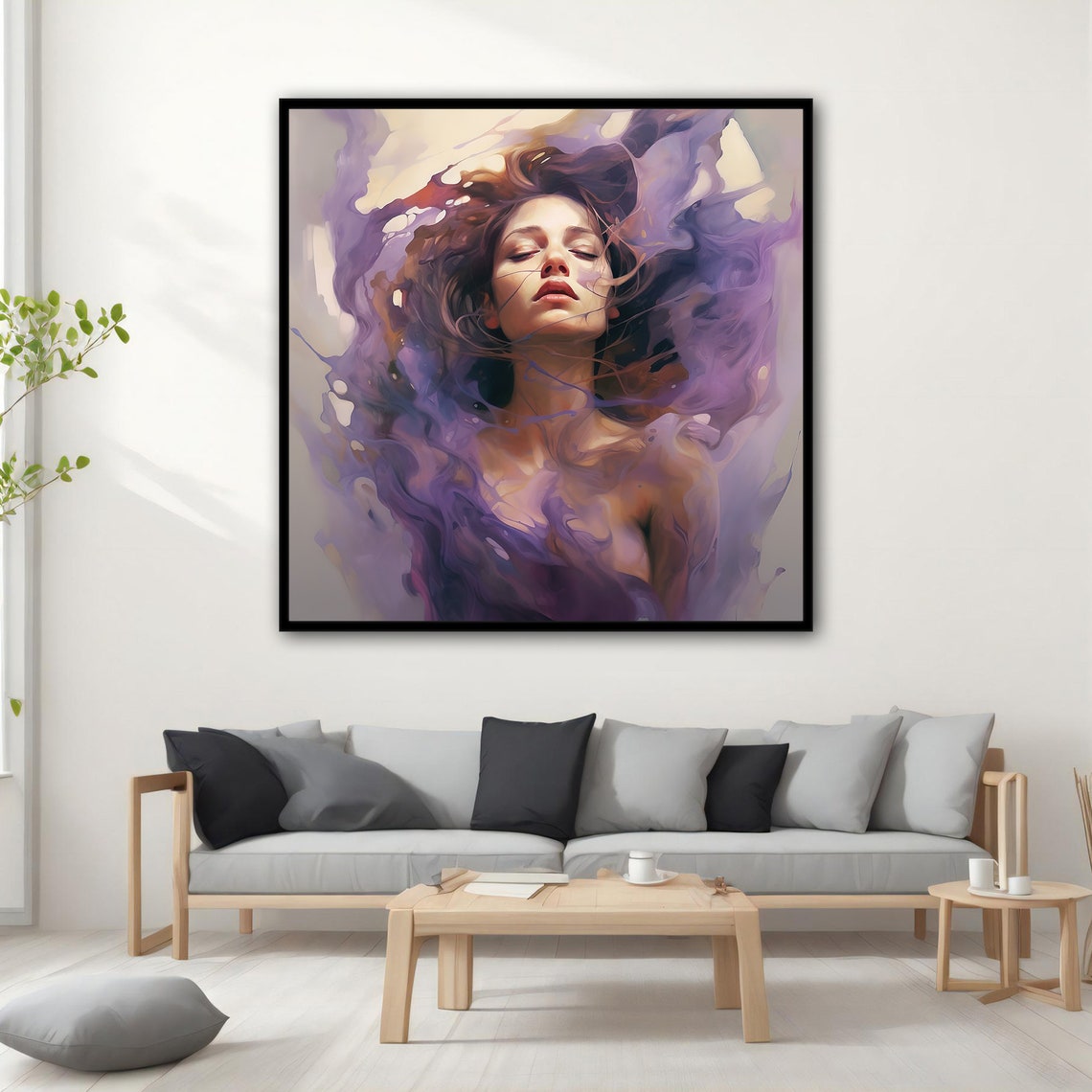 Colorful Woman Modern Print Colorful Woman Modern Wall Art Colorful Abstract Woman Painting Feminine Woman Wall Decor - Image 3