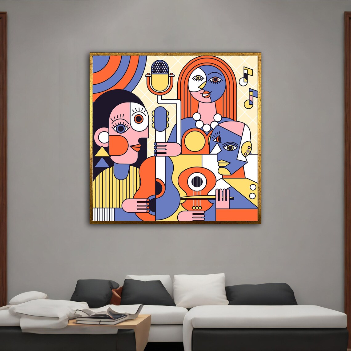 Woman And Instruments Music Wall Art Print - Image 2