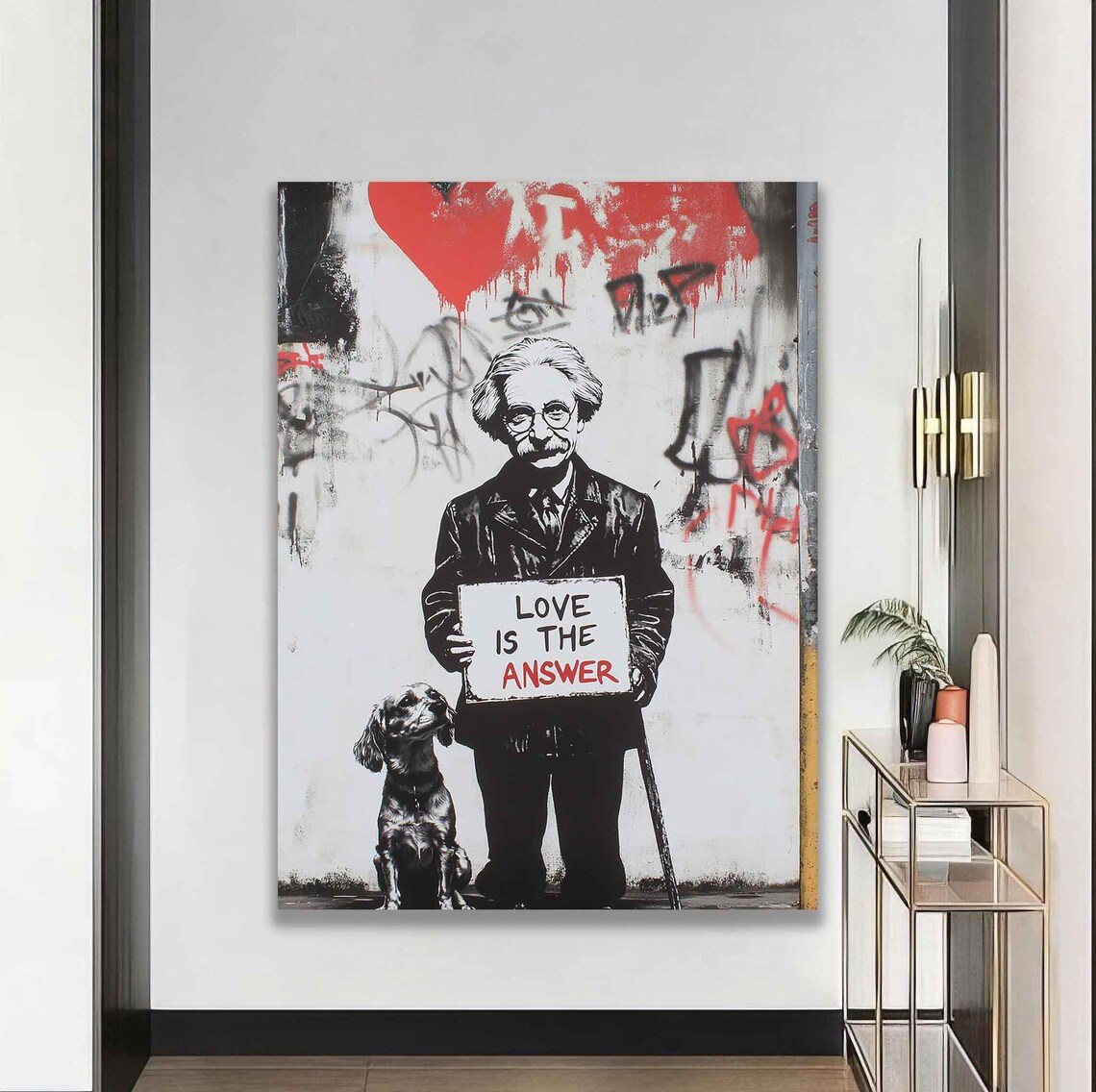 Einstein Graffiti Dog, Modern Graffiti Art - Image 4