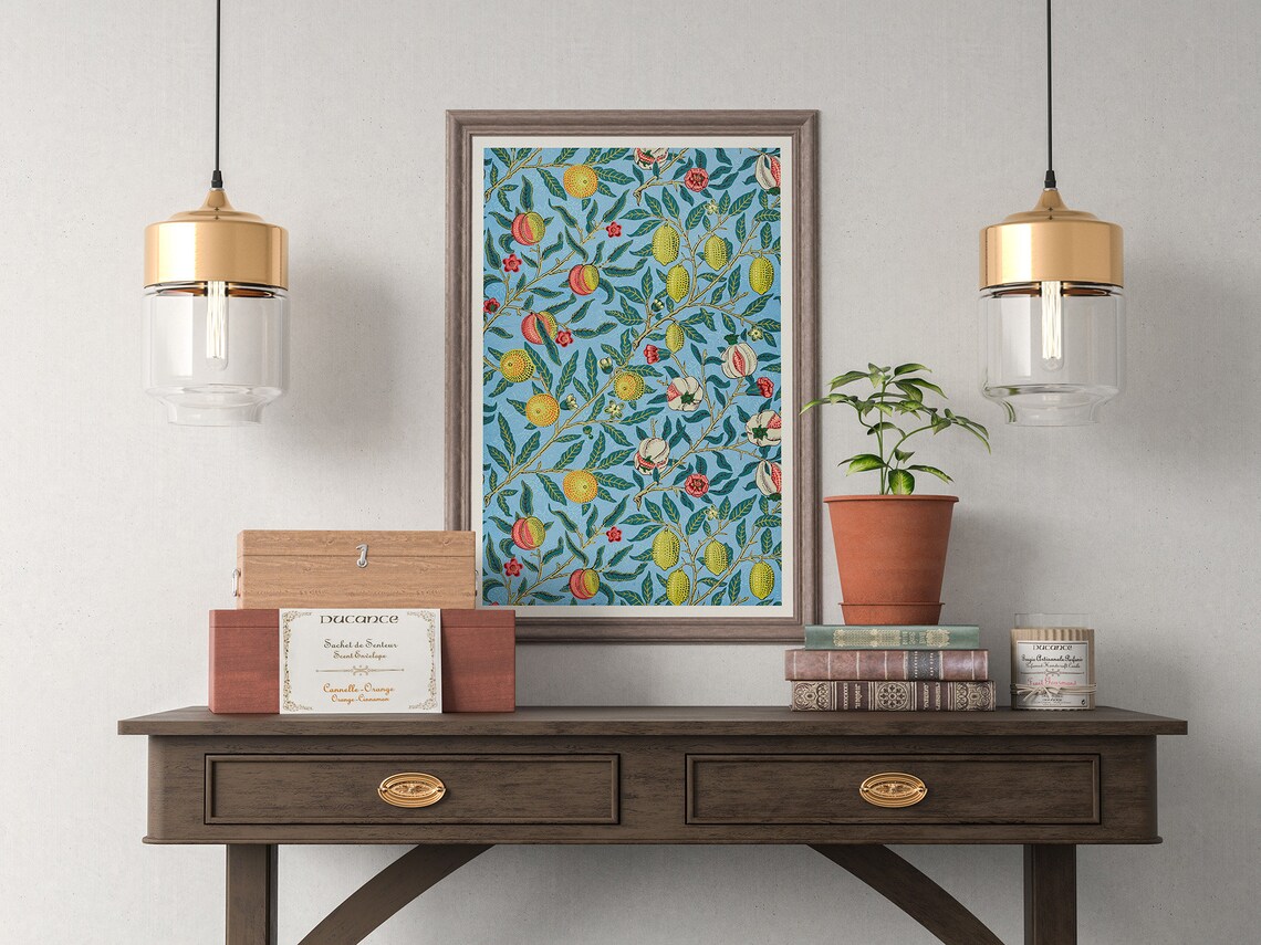 William Morris Four Fruits Pattern, Art Nouveau Poster - Image 4