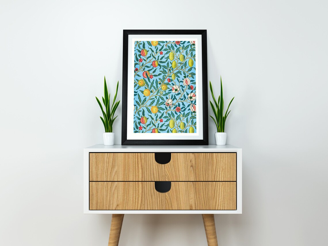 William Morris Four Fruits Pattern, Art Nouveau Poster - Image 2