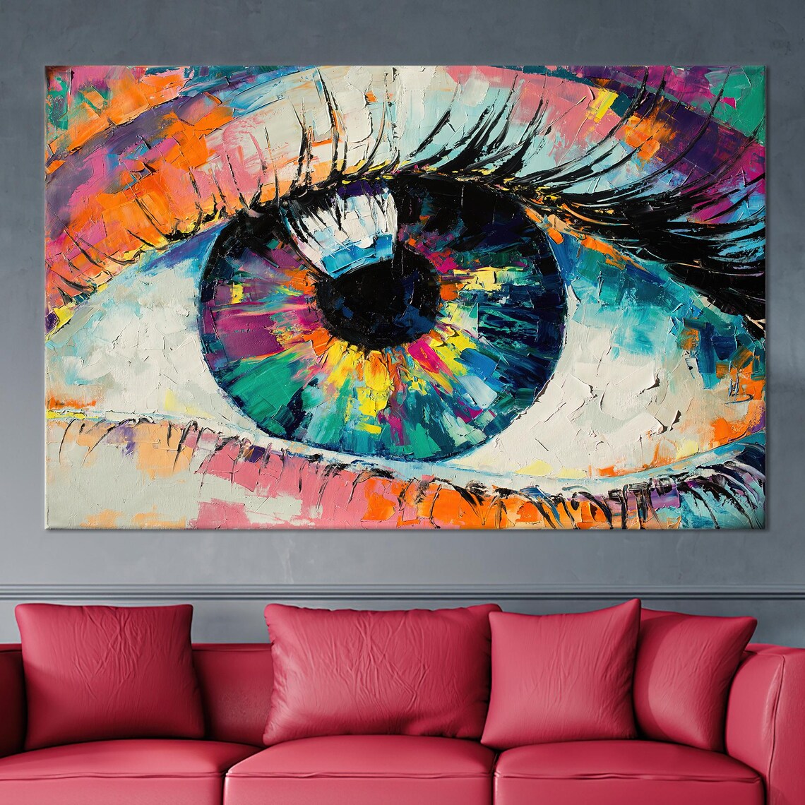 Personalized Colorful Abstract Eye Art Print