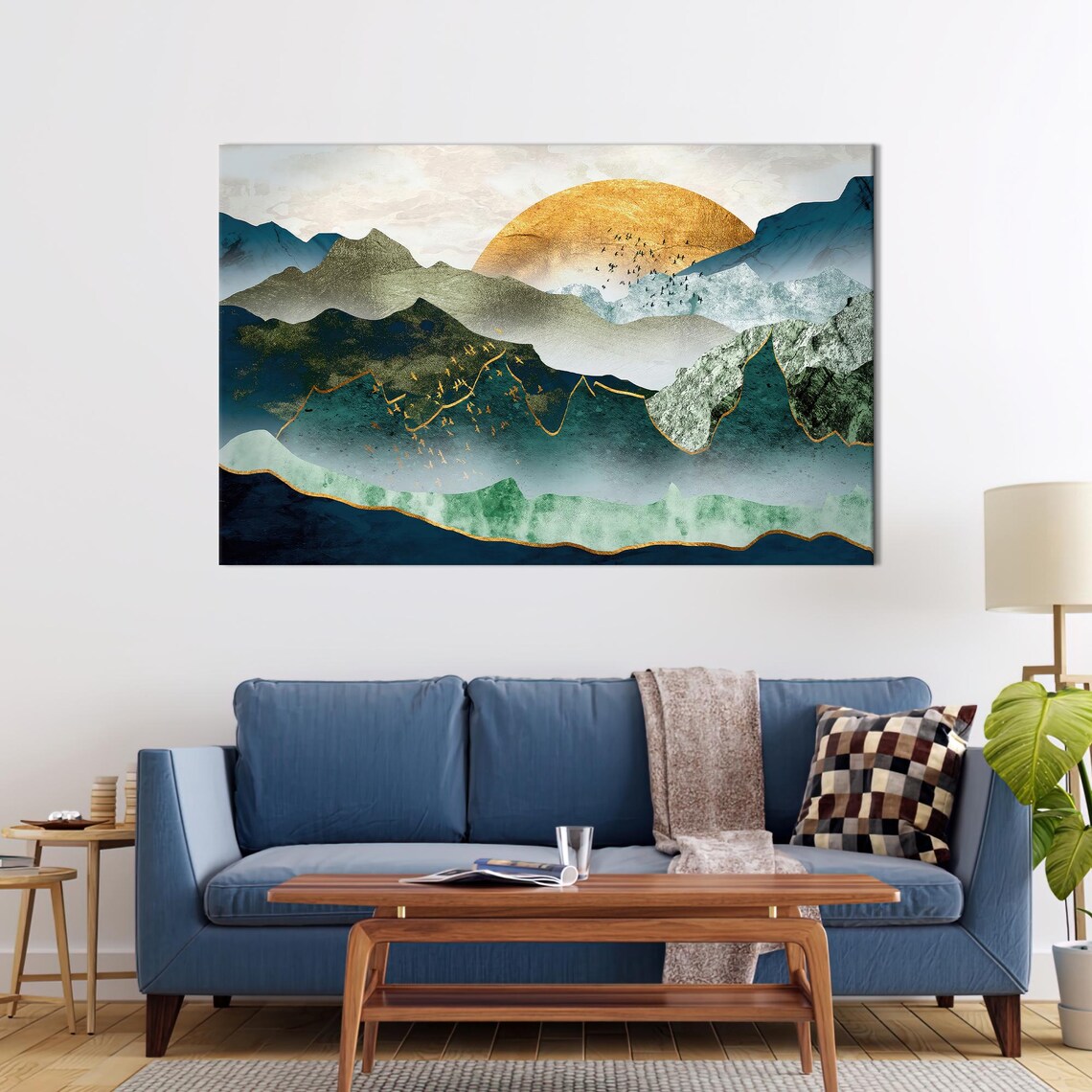 Blue Ridge Mountains Abstract Landscape Art Print