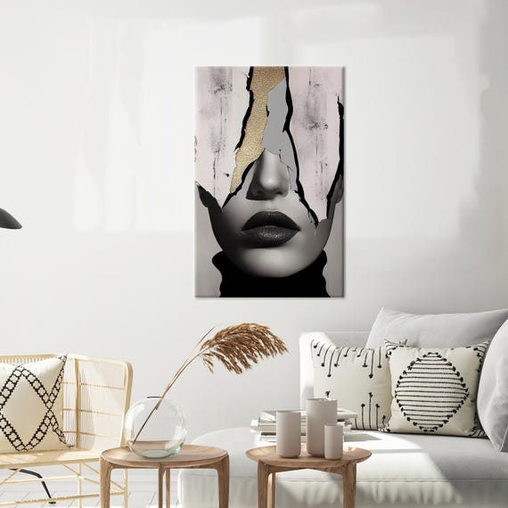 Abstract Woman Canvas Print Modern Fashion Wall Art