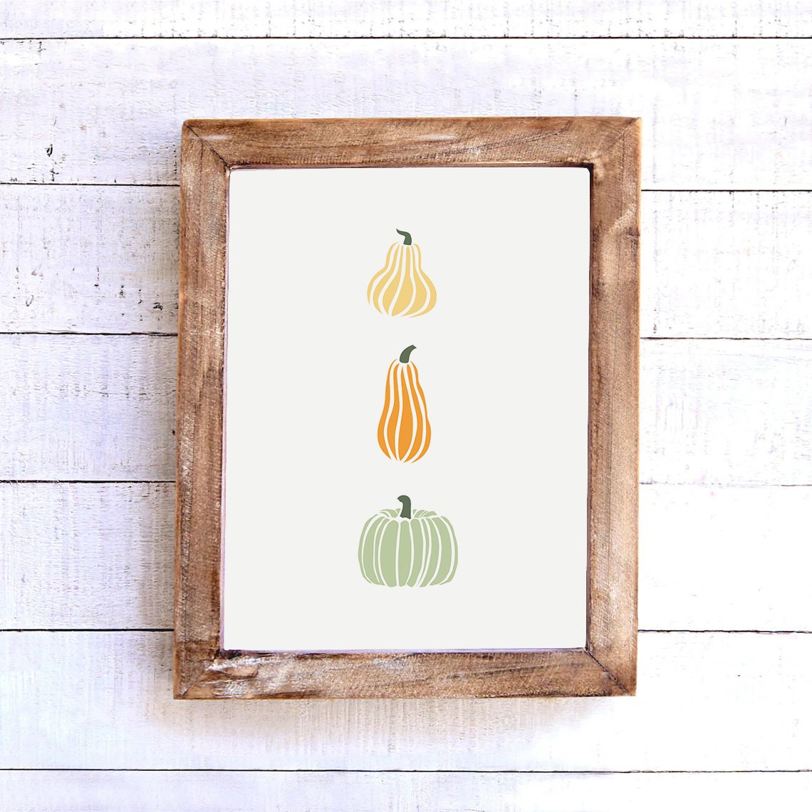Stacked Pumpkins Minimalist Autumn Fall Harvest Decor Poster - Image 2