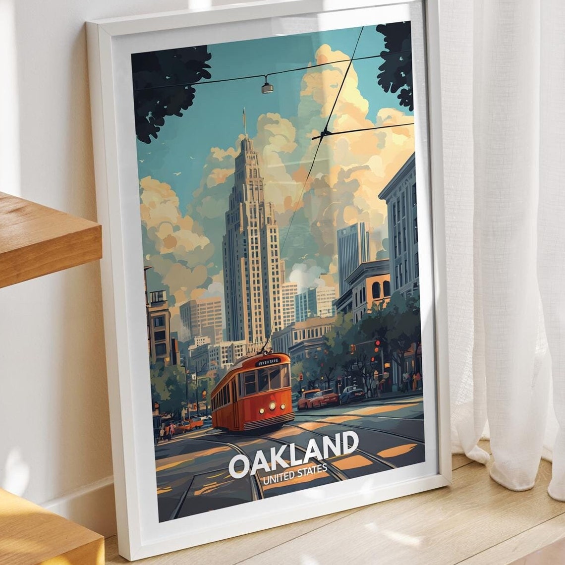 Oakland Travel Print United States Oakland Travel Poster United States Travel Poster United States Cityscape Wall Art City Art Decor