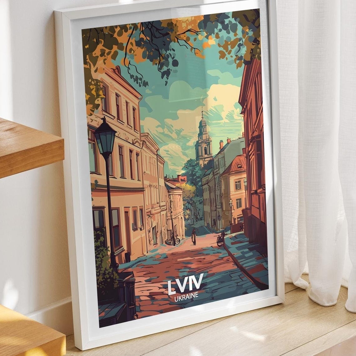 Lviv Travel Print Ukraine Lviv Travel Poster Ukraine Travel Poster Ukraine Cityscape Wall Art Unique City Art Decor