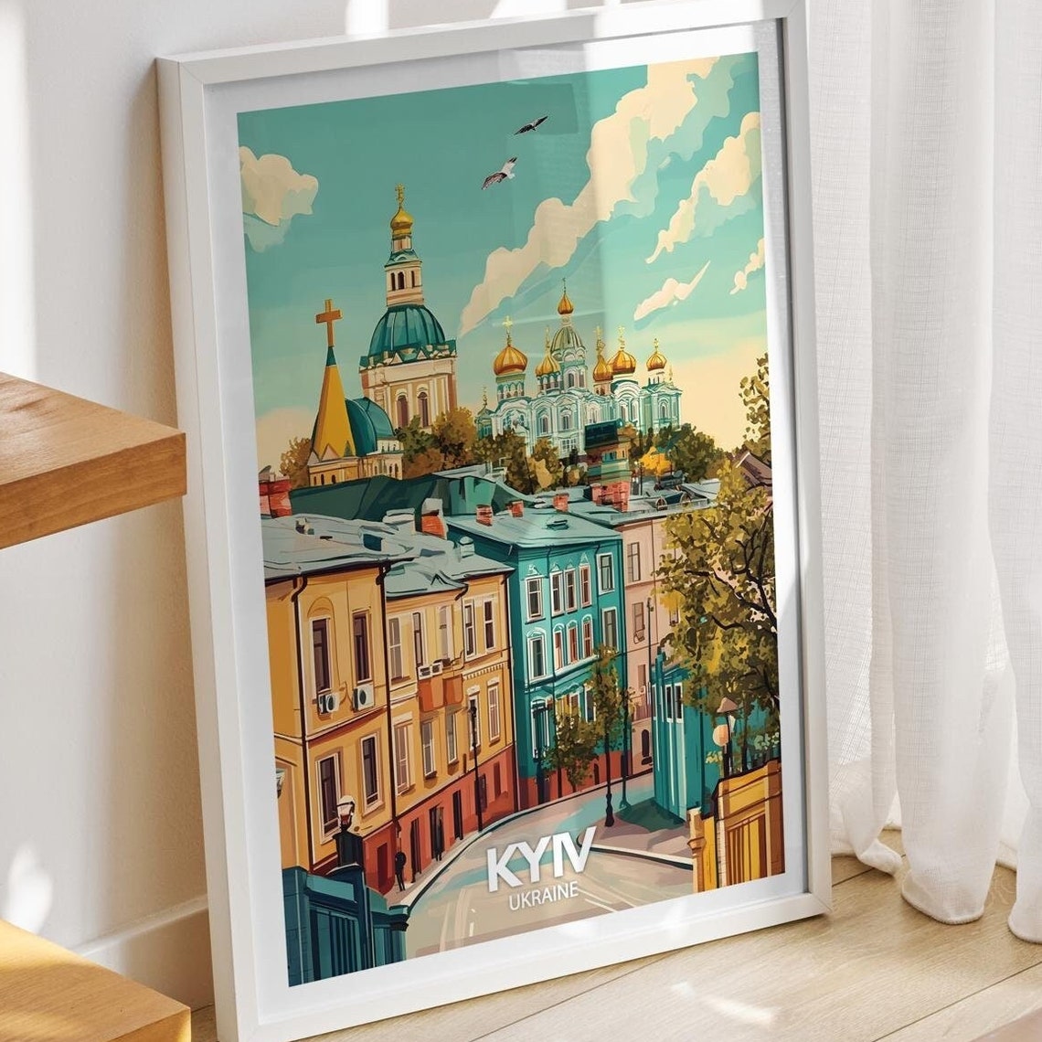 Kyiv Art Print Ukraine Kyiv Travel Poster Ukraine Travel Poster Ukraine Cityscape Wall Art Unique City Art Decor