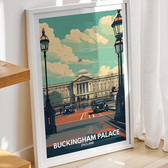 Buckingham Palace Print England Buckingham Palace Poster England Travel Art Poster United Kingdom Wall Art England Art Decor
