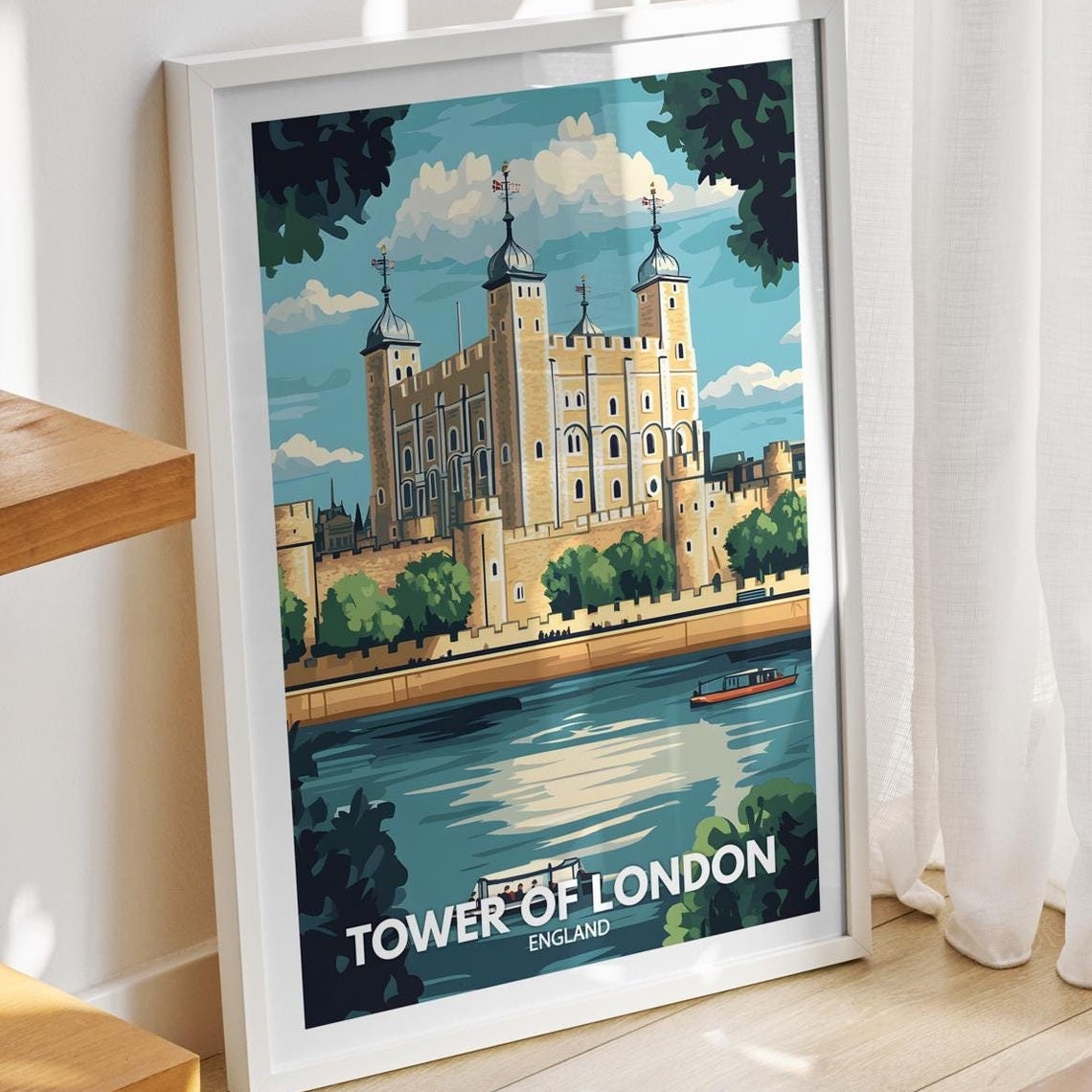 Tower Of London Print England Tower Of London Poster England Travel Art Poster United Kingdom Wall Art England Art Decor