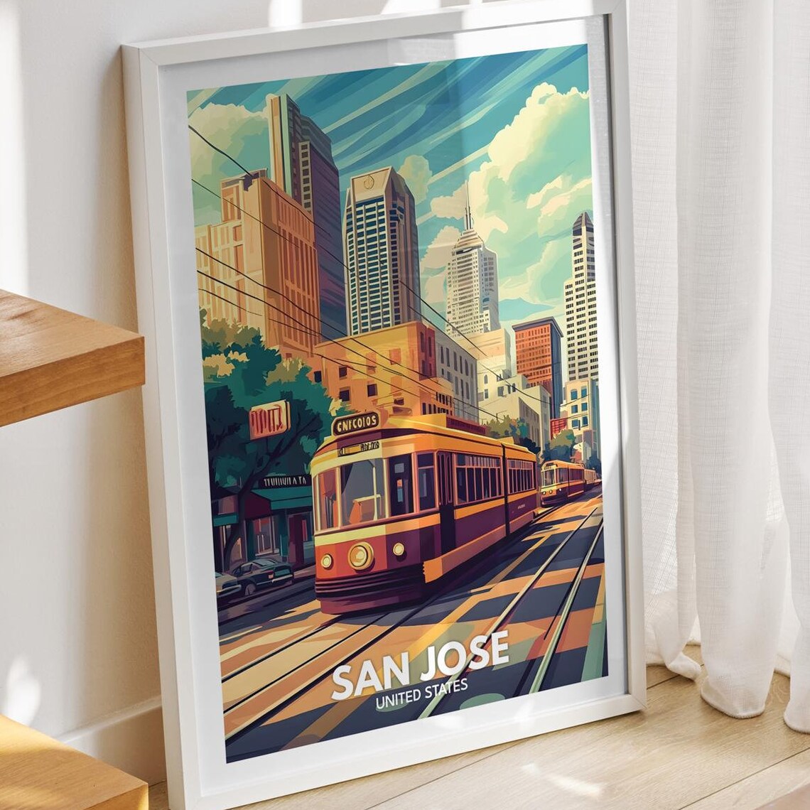 San Jose Travel Poster, United States Cityscape