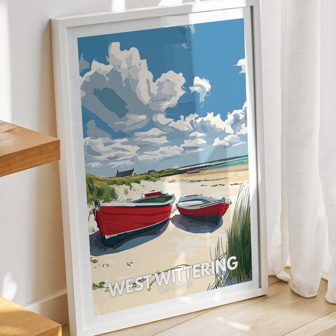West Wittering Print West Sussex West Wittering Poster West Sussex Travel Art Poster Natural Beach Wall Art Uk Seaside Art Decor