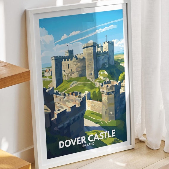 Dover Castle Print England Dover Castle Poster England Travel Art Poster United Kingdom Wall Art England Art Decor