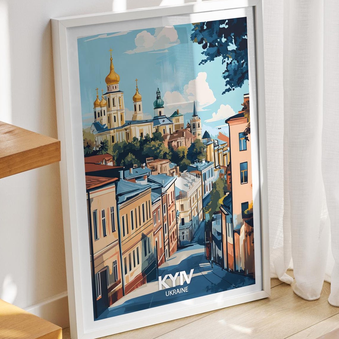 Kyiv Travel Print Ukraine Kyiv Travel Poster Ukraine Travel Poster Ukraine Cityscape Wall Art Unique City Art Decor