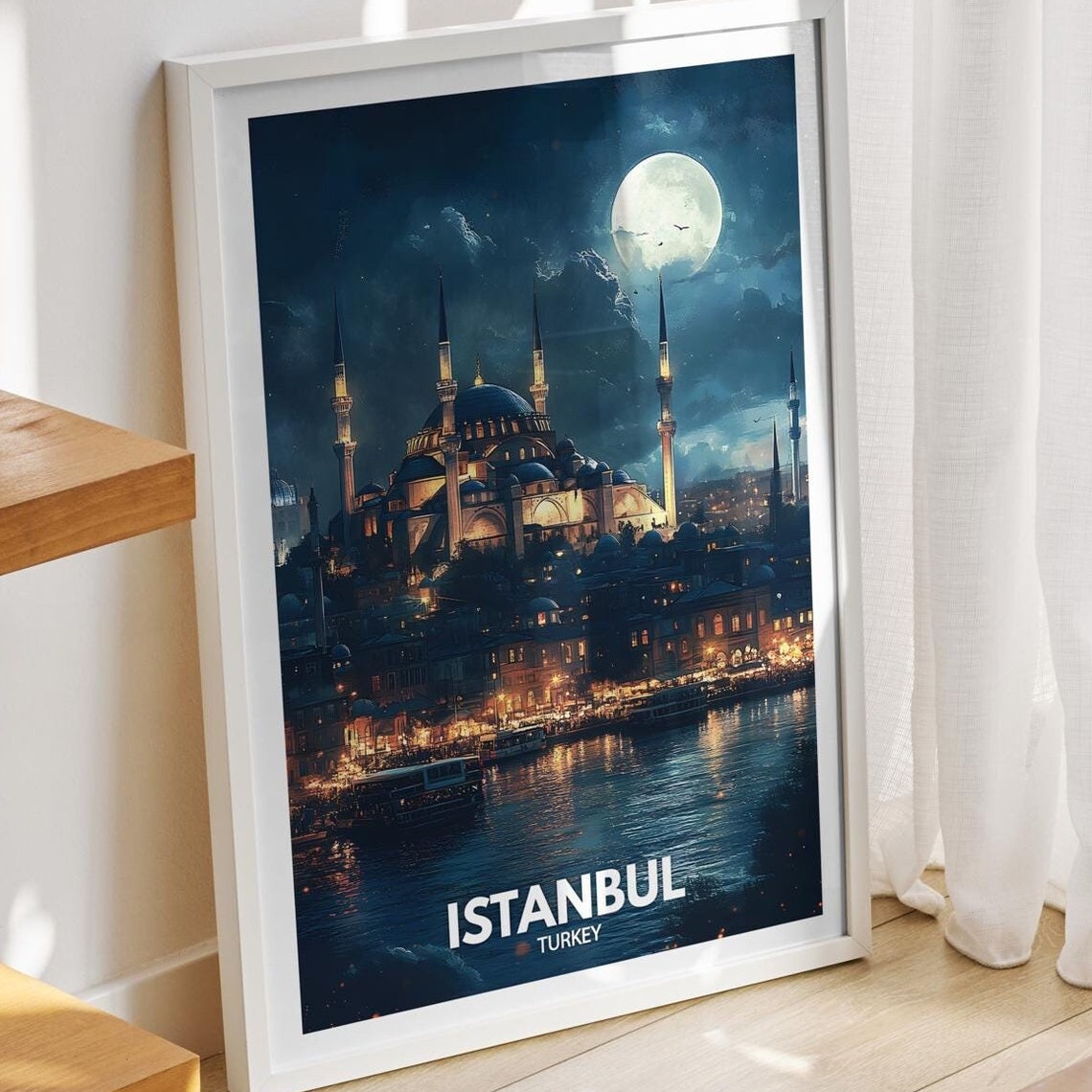 Istanbul Travel Print Turkey Istanbul Travel Poster Turkey Travel Poster Turkey Cityscape Wall Art Unique City Art Decor