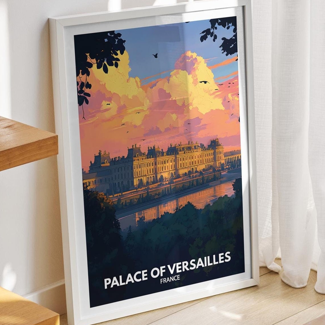 Palace Of Versailles Print France Palace Of Versailles Poster France Travel Art Poster France Wall Art Decor