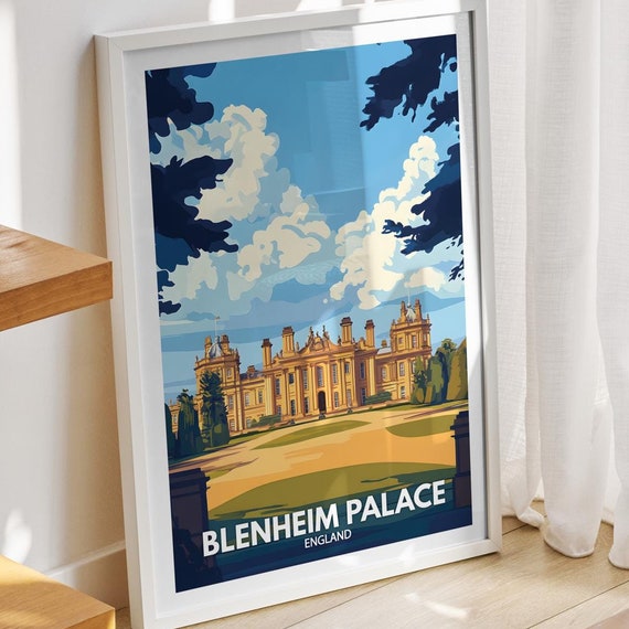 Blenheim Palace Print England Blenheim Palace Poster England Travel Art Poster United Kingdom Wall Art England Art Decor