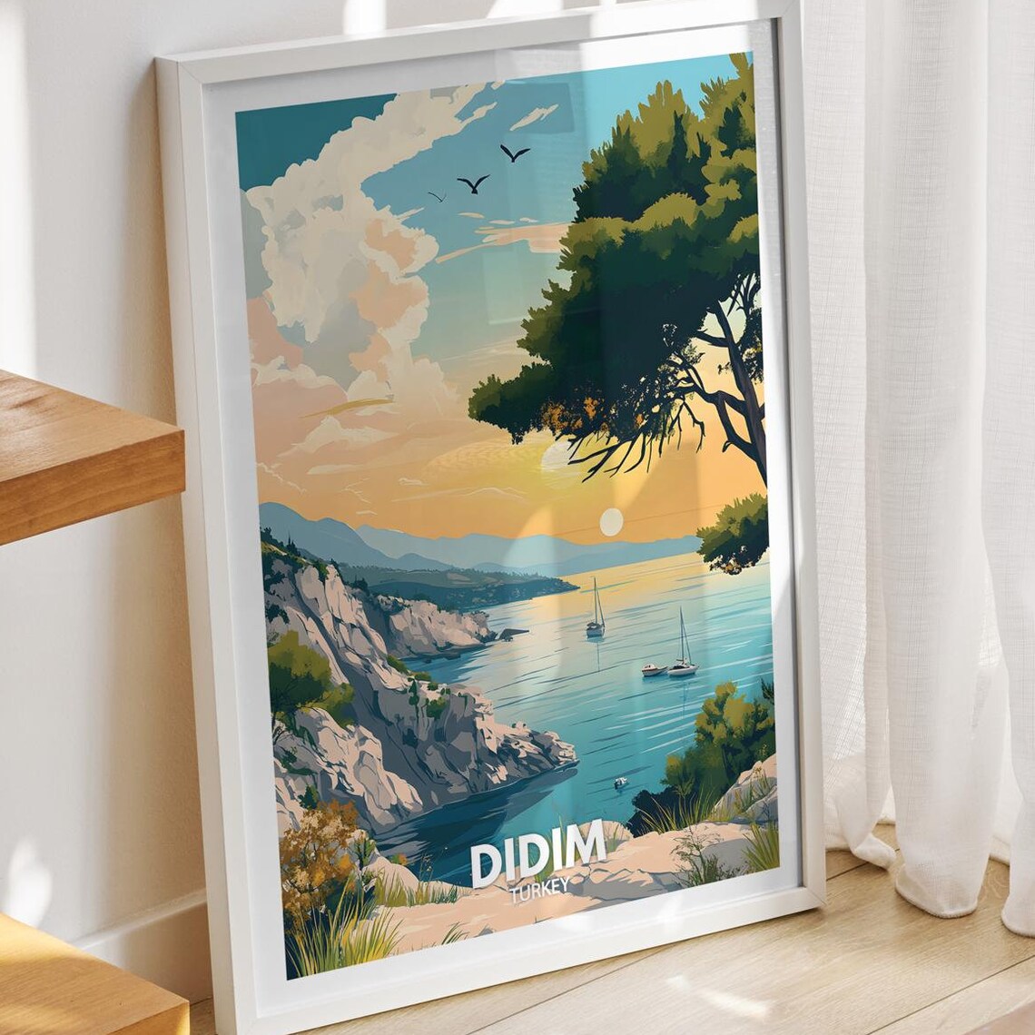 Didim Travel Print Turkey Didim Travel Poster Turkey Travel Poster Turkey Cityscape Wall Art Unique City Art Decor