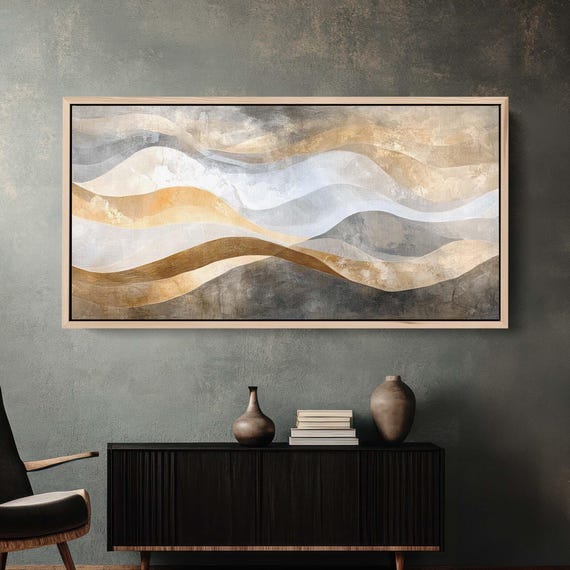 Scandinavian Mountains Morning Fog Mountain Landscape Abstract Minimalism