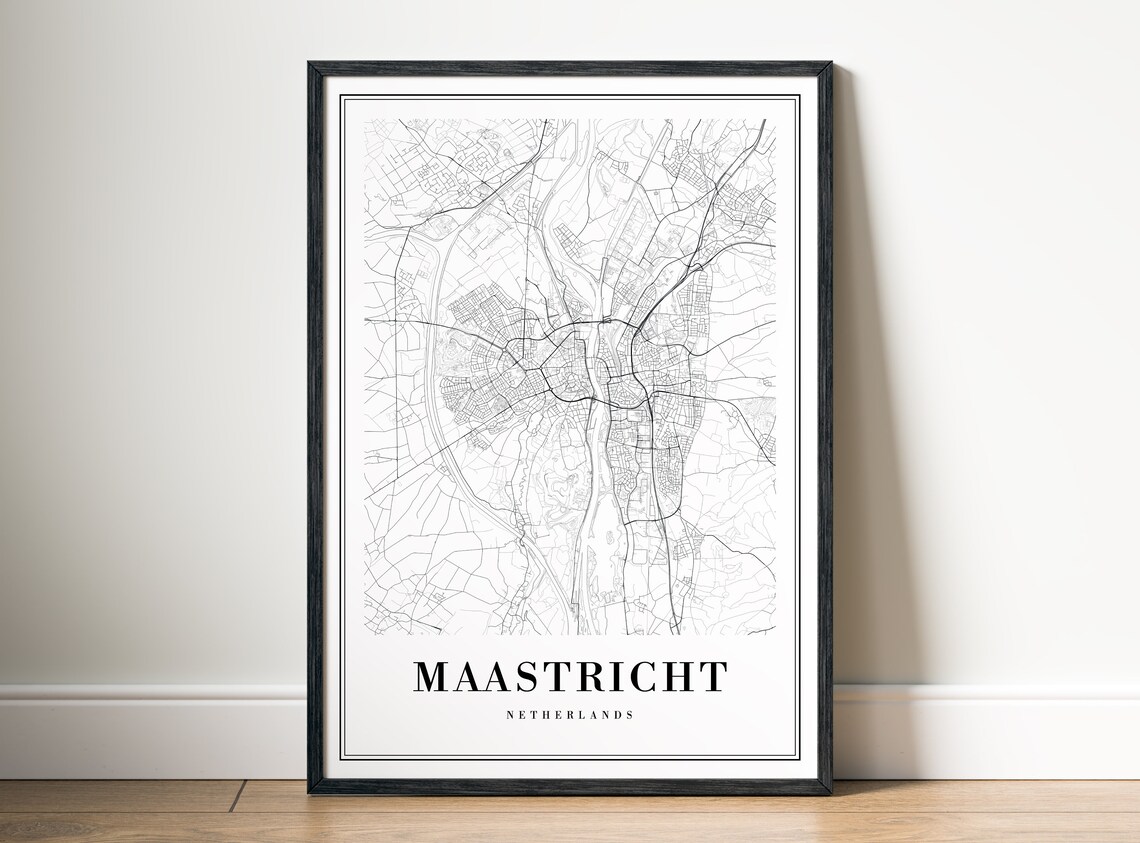 Maastricht Map Poster, Black And White Travel Poster - Image 5