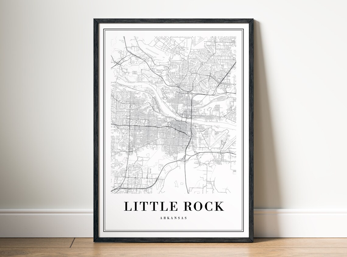 Little Rock Map Print, Arkansas Sketch Poster - Image 5