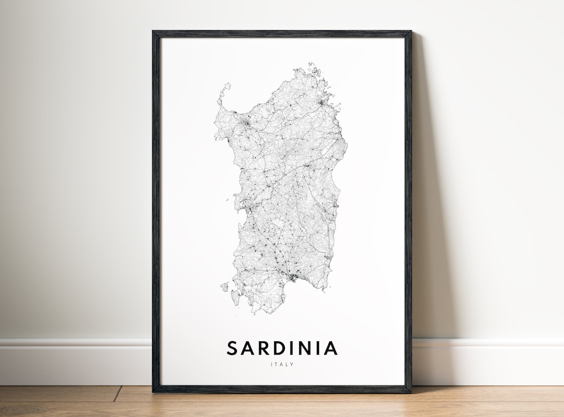 Sardinia Italy Map Poster, Travel Wall Art - Image 5