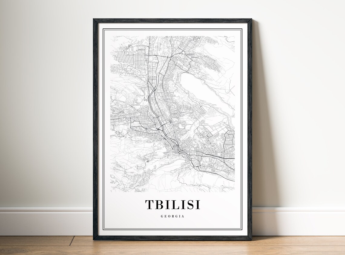 Tbilisi Georgia Caucasus Capital Minimalist City Street Map Poster - Image 5