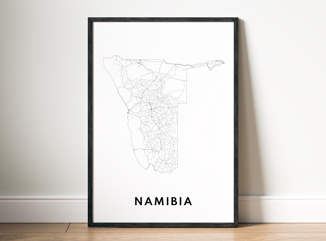 Namibia Southern Africa Country Minimalist Outline Map Poster - Image 5