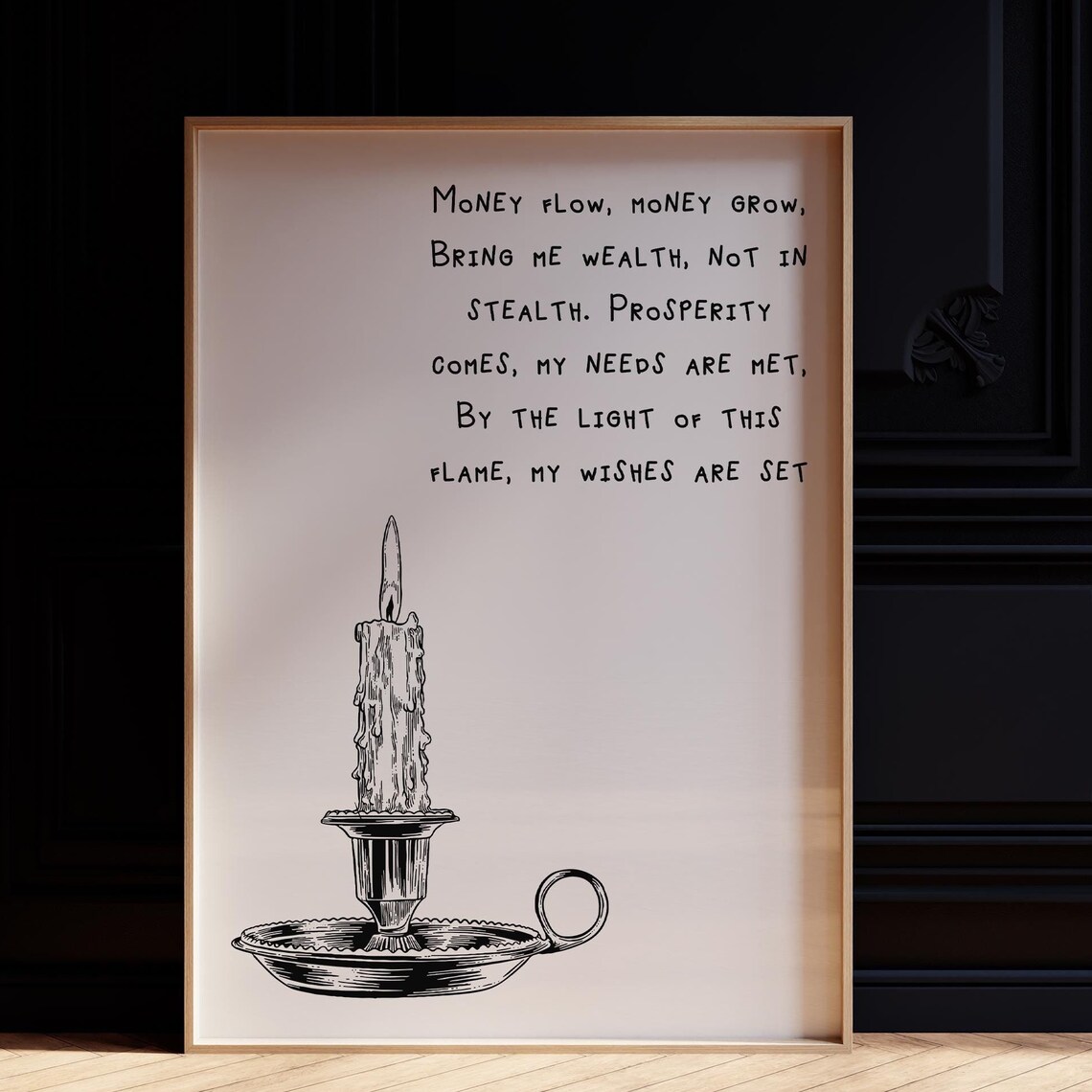 Abundance Spell Witch Decor, Witchcraft Art Print