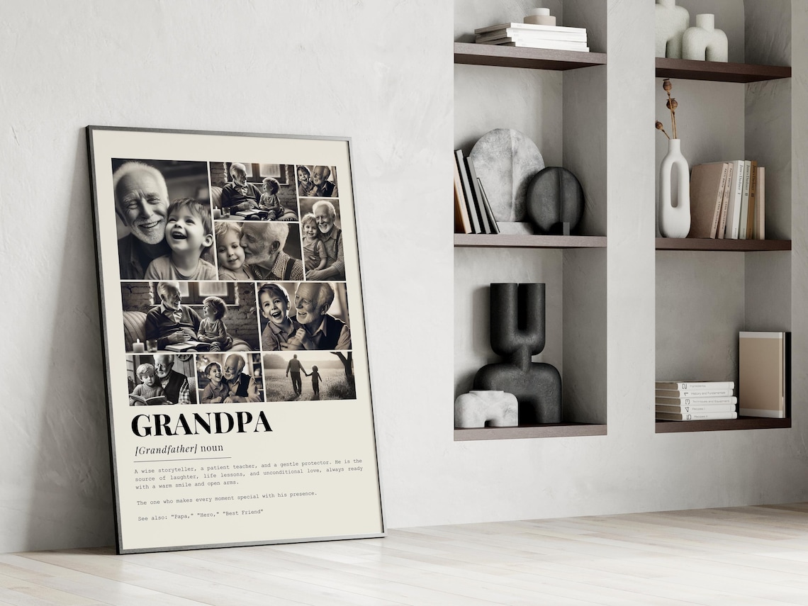 Grandpa Definition Photo Collage, Gift for Dad - Image 3