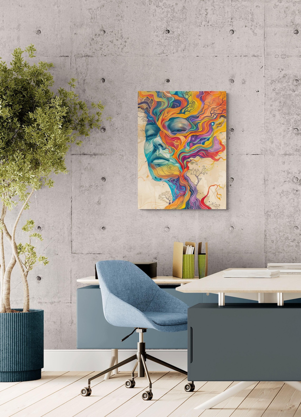 Vibrant Abstract Surrealism Art Print for Walls - Image 4