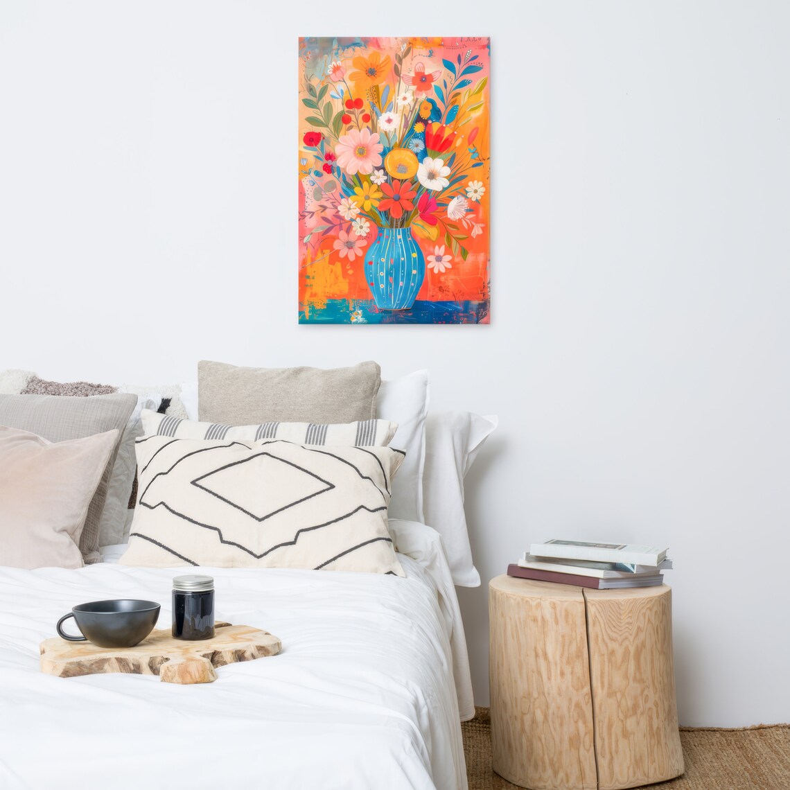 Expressionist Flower Still Life Wall Art Print - Image 4