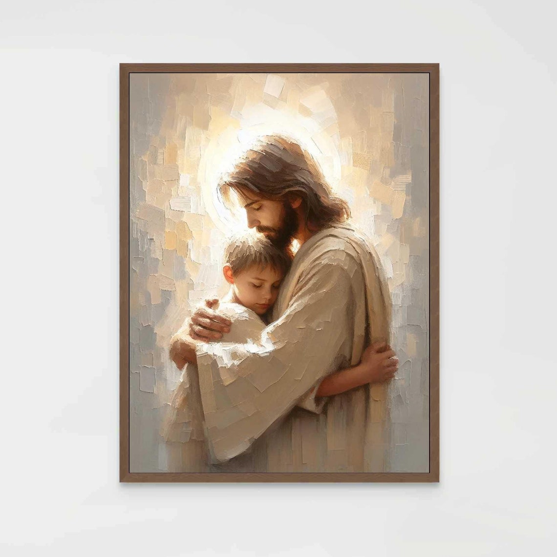 Loved And Saved Christian Painting, Jesus With Children